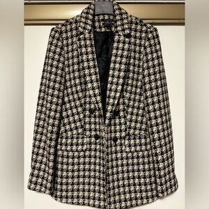 RW&CO. Black and Cream Checkered Blazer NWOT size 6 (S/M)